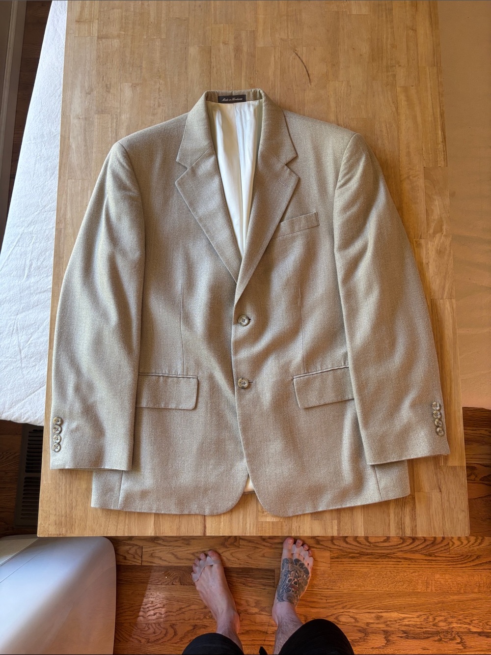 Oscar de la Renta Silk Wool Two-Button Sport Coat Blazer 40S Medium